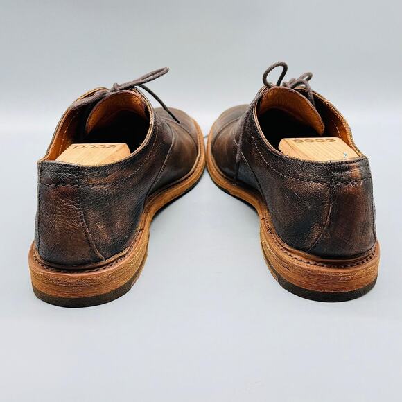 Frye Cap Toe Oxford Shoes Mens 10 Brown Leather Lace Up Dress Distressed Formal main image 6